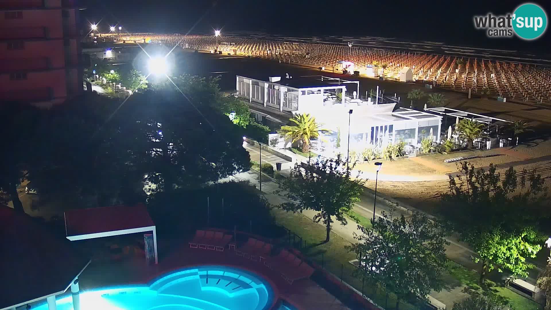 Webcam en vivo playa Bibione – vista desde Ashanti ApartHotel