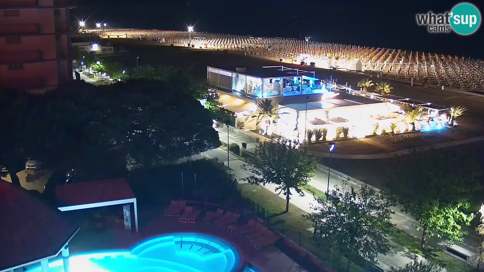 Webcam en direct plage de Bibione – vue depuis Ashanti ApartHotel