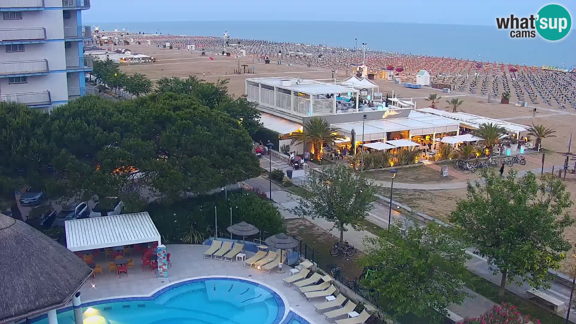 Webcam en vivo playa Bibione – vista desde Ashanti ApartHotel