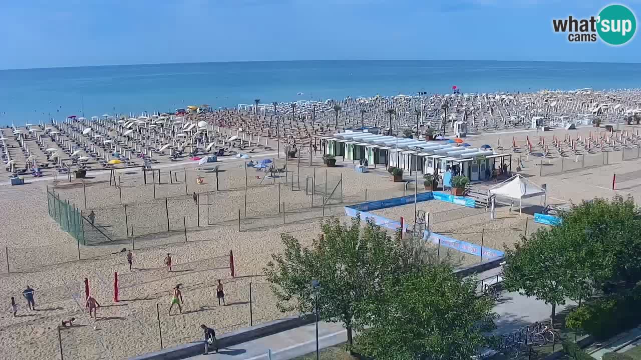 Spletna kamera Bibione plaža – pogled iz Ashanti ApartHotela