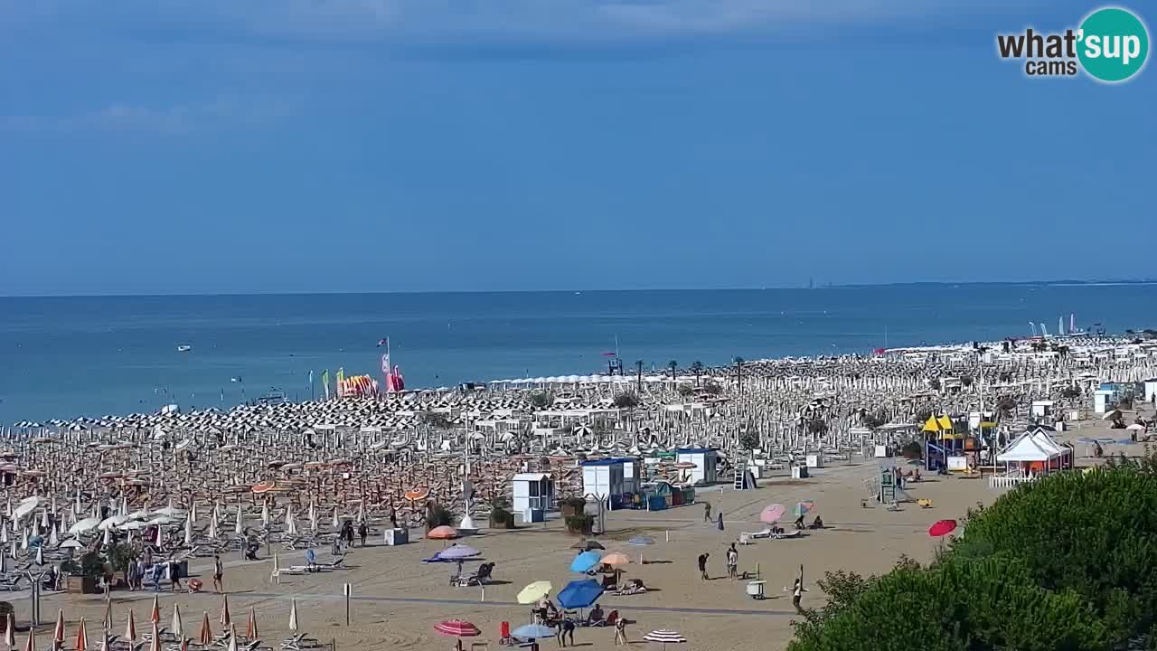 Spletna kamera Bibione plaža – pogled iz Ashanti ApartHotela