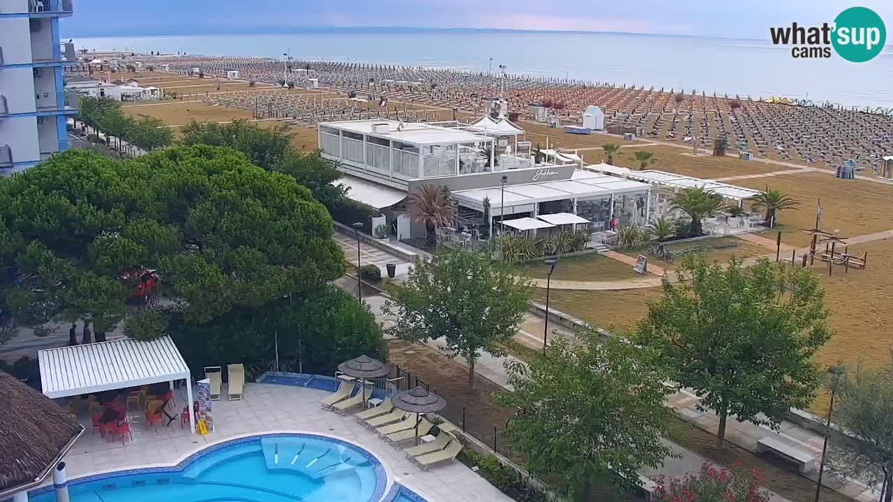 Webcam en vivo playa Bibione – vista desde Ashanti ApartHotel