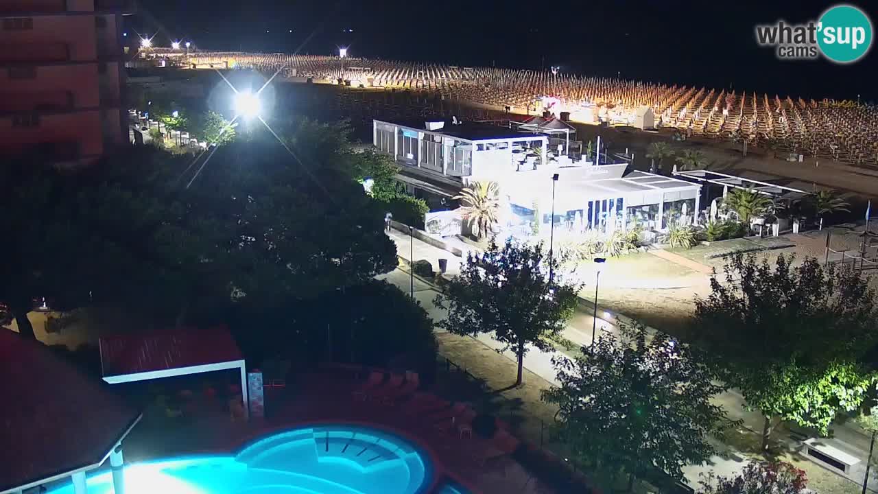 Webcam en direct plage de Bibione – vue depuis Ashanti ApartHotel