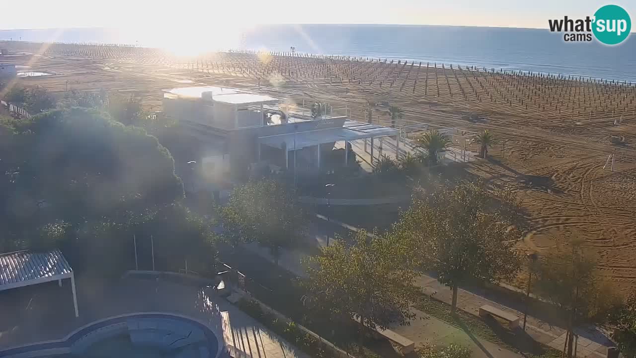 Webcam en vivo playa Bibione – vista desde Ashanti ApartHotel