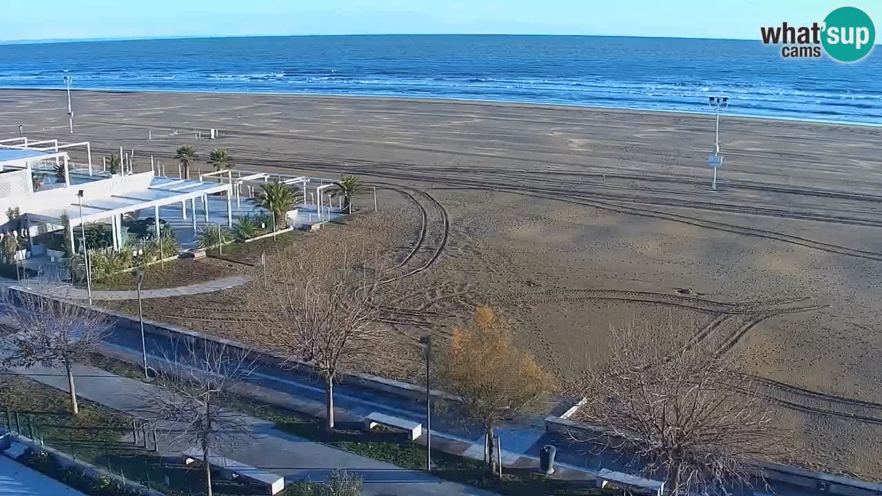 Spletna kamera Bibione plaža – pogled iz Ashanti ApartHotela