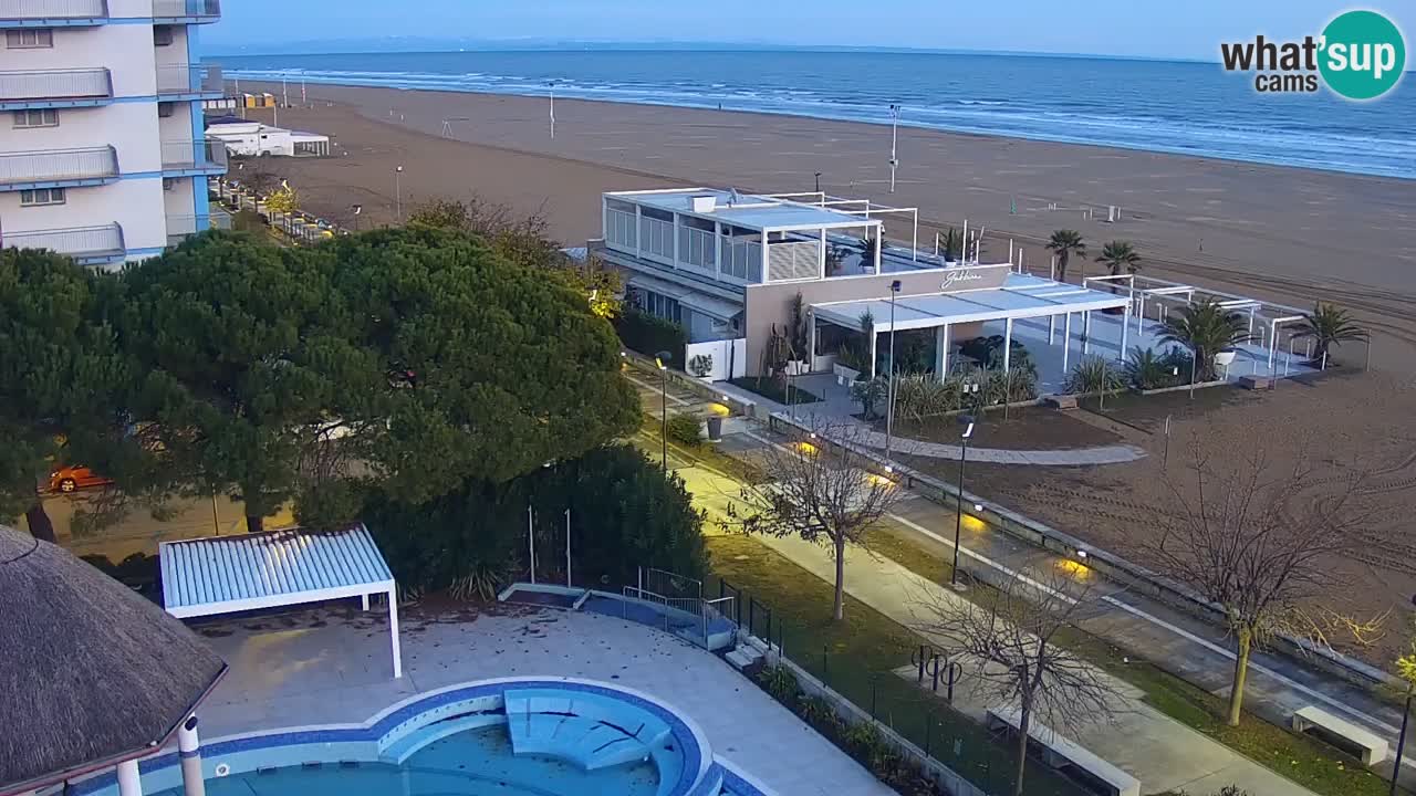 Webcam en vivo playa Bibione – vista desde Ashanti ApartHotel