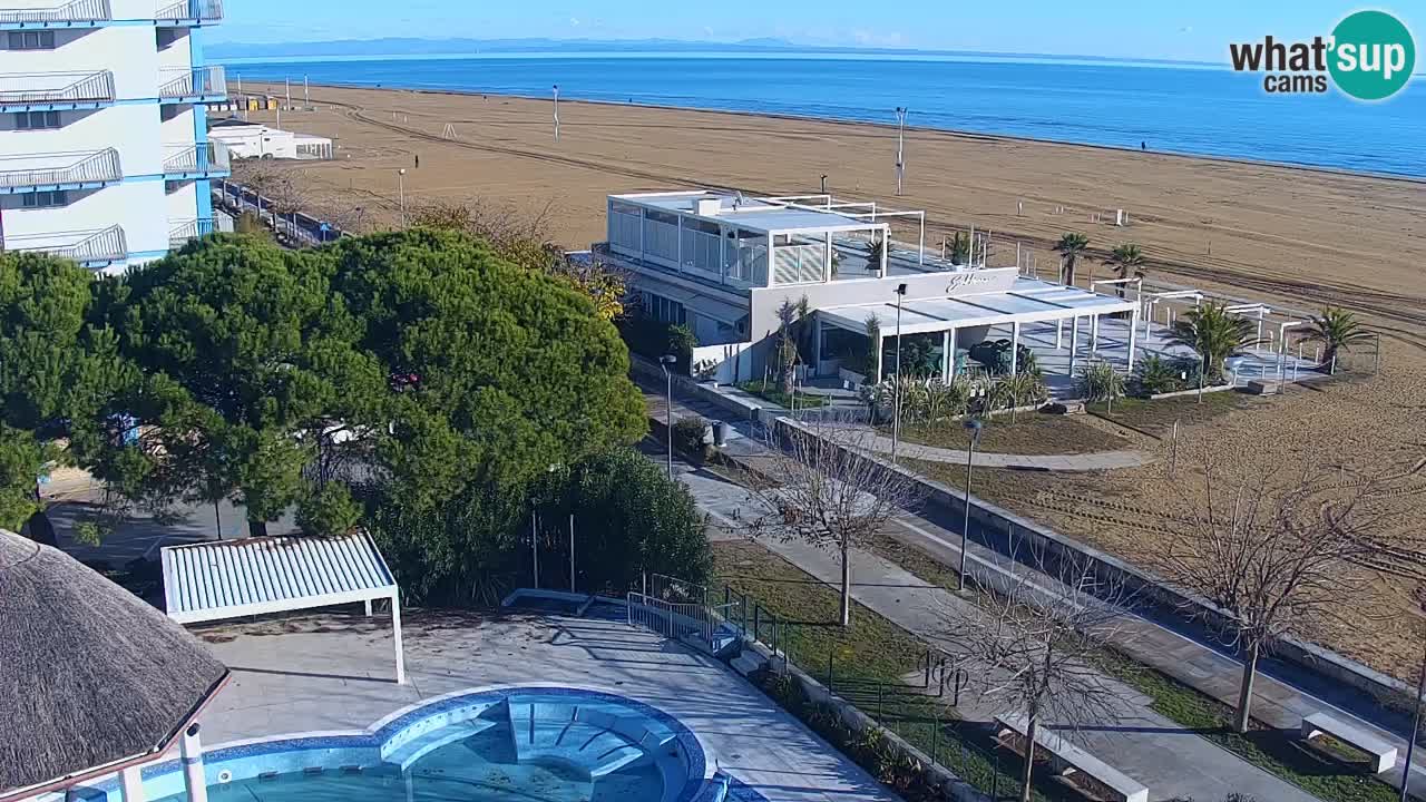 Webcam en vivo playa Bibione – vista desde Ashanti ApartHotel