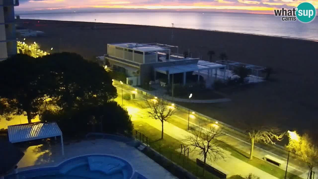 Webcam en direct plage de Bibione – vue depuis Ashanti ApartHotel