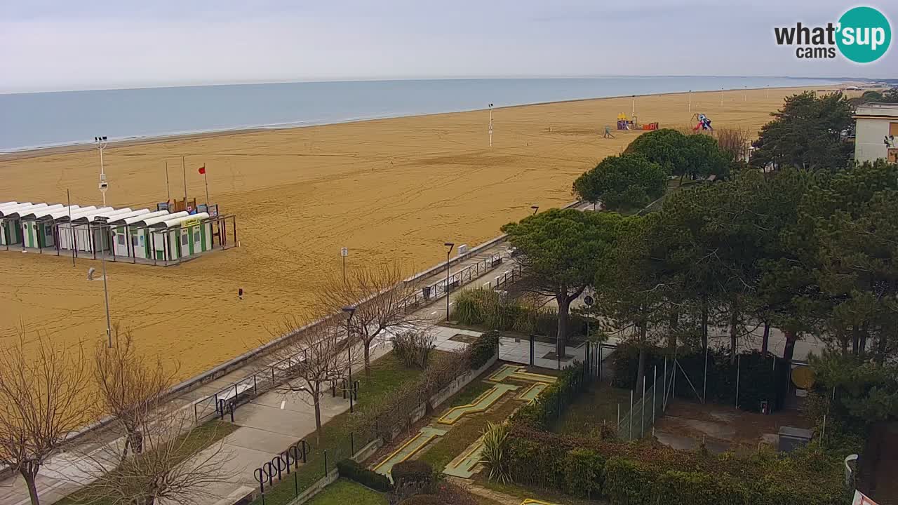 Spletna kamera Bibione plaža – pogled iz Ashanti ApartHotela