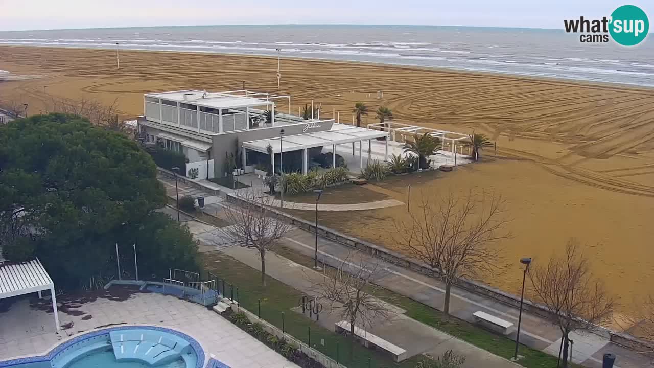 Webcam en vivo playa Bibione – vista desde Ashanti ApartHotel