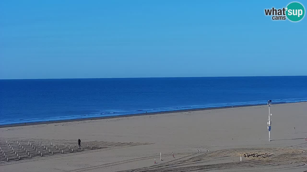 Spletna kamera Bibione plaža – pogled iz Ashanti ApartHotela