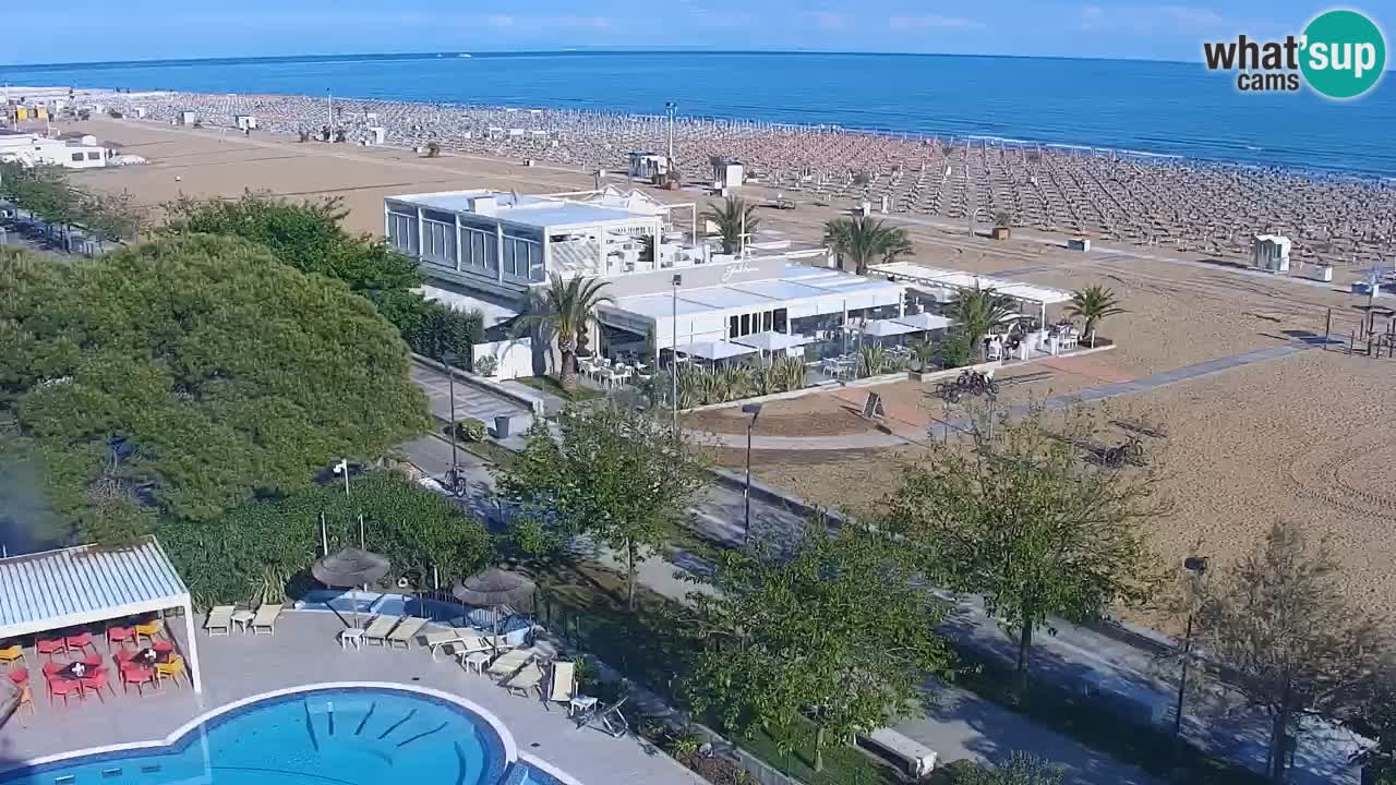 Webcam en direct plage de Bibione – vue depuis Ashanti ApartHotel