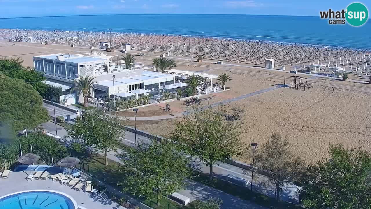 Webcam en direct plage de Bibione – vue depuis Ashanti ApartHotel