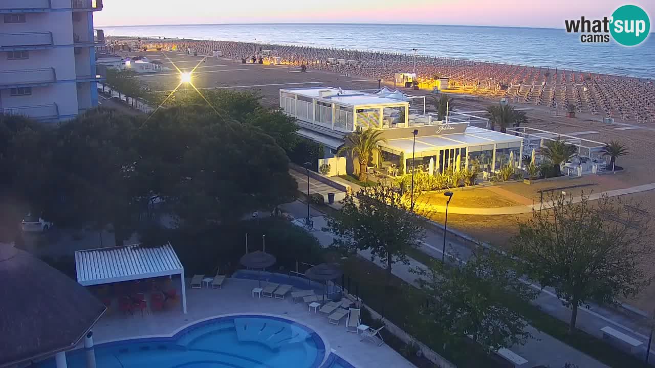 Webcam en vivo playa Bibione – vista desde Ashanti ApartHotel