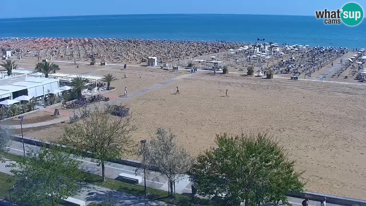 Spletna kamera Bibione plaža – pogled iz Ashanti ApartHotela