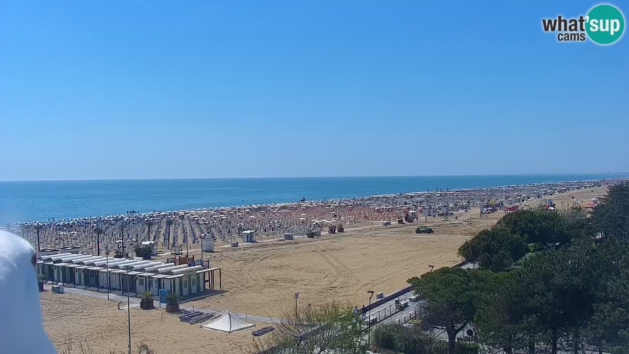 Spletna kamera Bibione plaža – pogled iz Ashanti ApartHotela