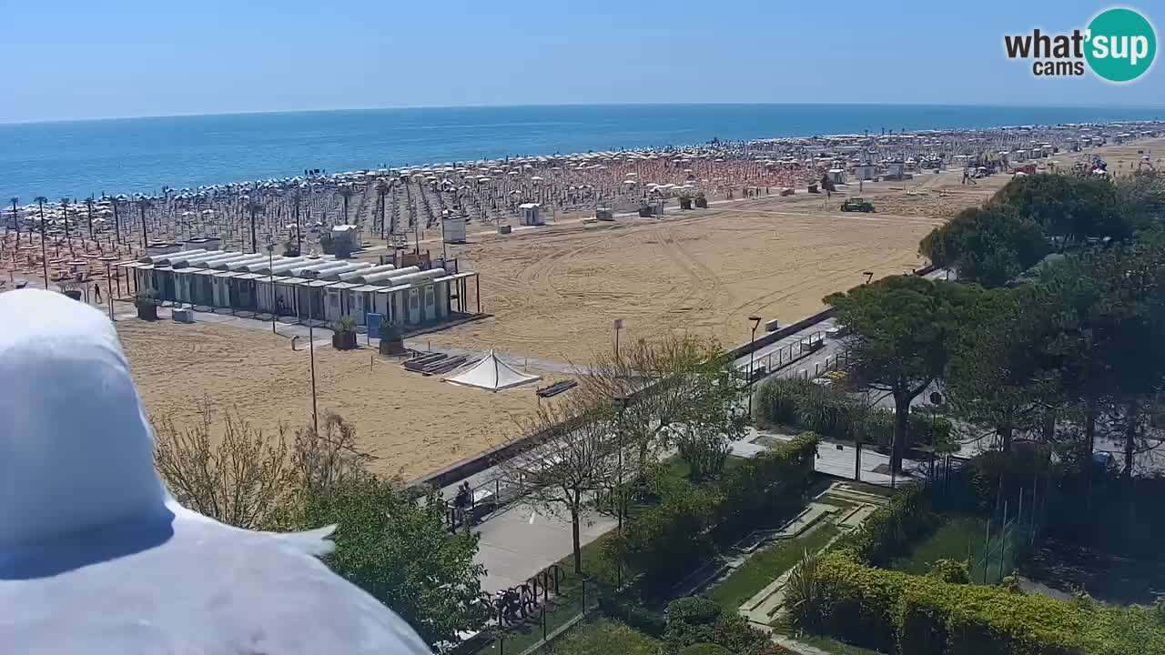 Spletna kamera Bibione plaža – pogled iz Ashanti ApartHotela