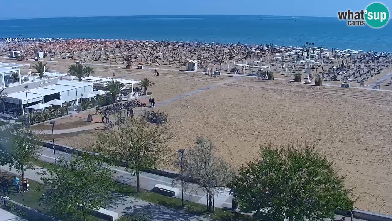 Spletna kamera Bibione plaža – pogled iz Ashanti ApartHotela