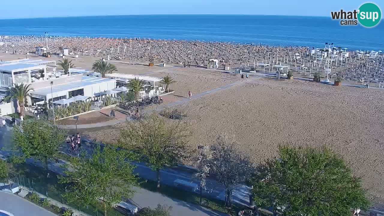 Spletna kamera Bibione plaža – pogled iz Ashanti ApartHotela