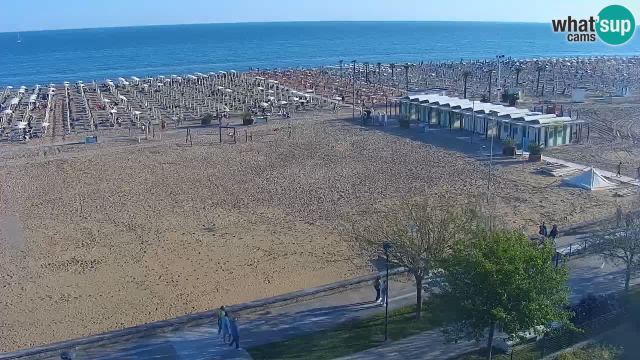 Webcam en direct plage de Bibione – vue depuis Ashanti ApartHotel