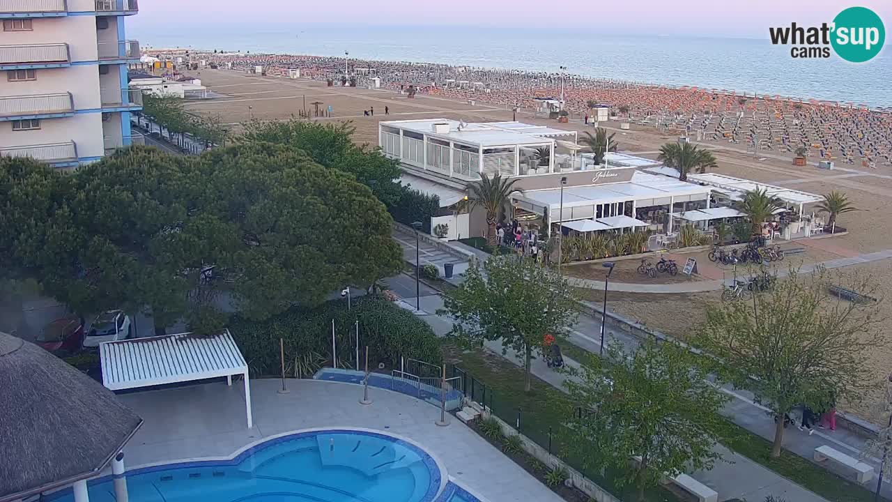 Webcam en direct plage de Bibione – vue depuis Ashanti ApartHotel