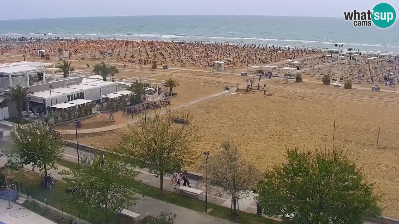 Spletna kamera Bibione plaža – pogled iz Ashanti ApartHotela