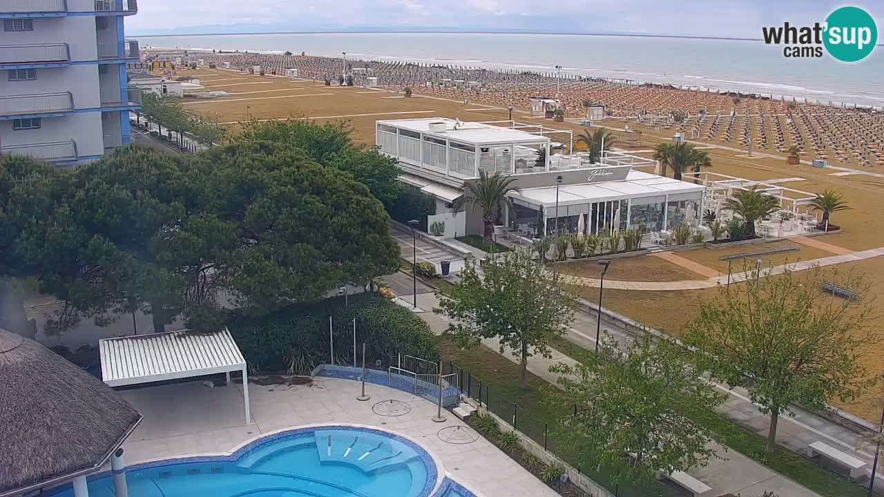 Webcam en vivo playa Bibione – vista desde Ashanti ApartHotel