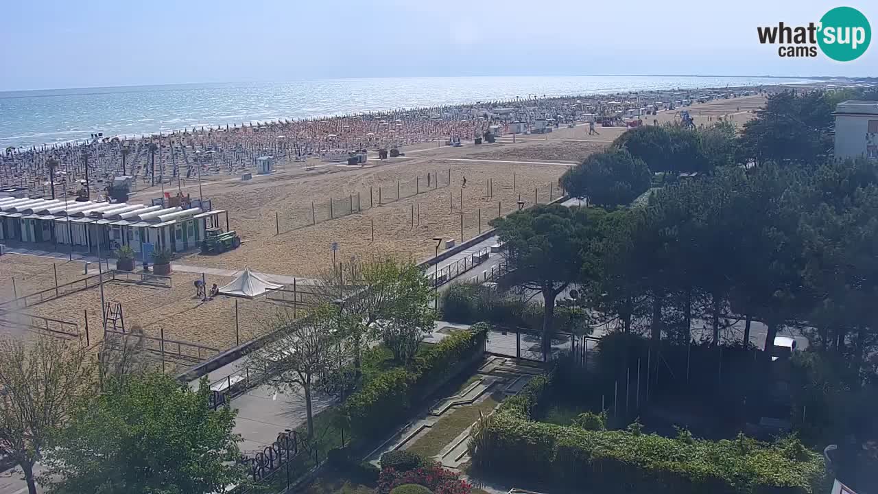 Spletna kamera Bibione plaža – pogled iz Ashanti ApartHotela