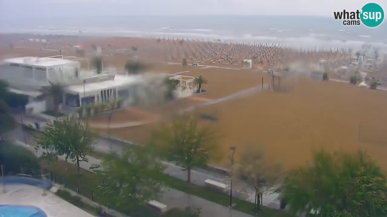 Webcam en direct plage de Bibione – vue depuis Ashanti ApartHotel