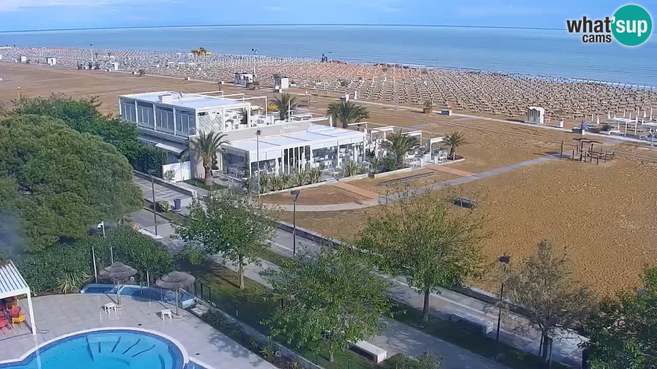 Webcam en direct plage de Bibione – vue depuis Ashanti ApartHotel
