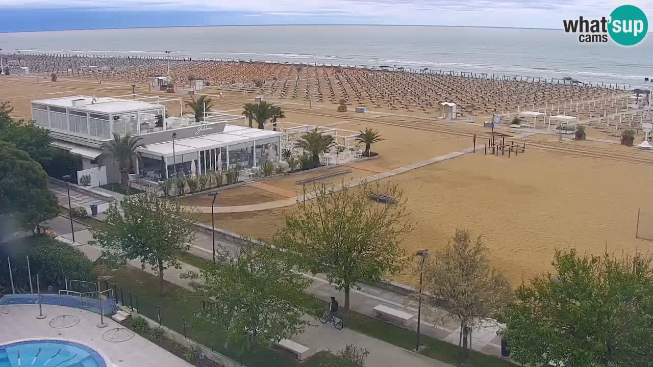Webcam en vivo playa Bibione – vista desde Ashanti ApartHotel