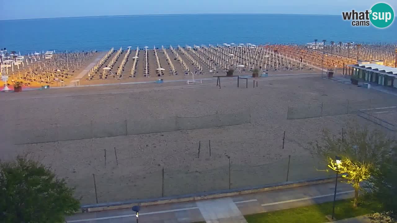 Webcam en direct plage de Bibione – vue depuis Ashanti ApartHotel