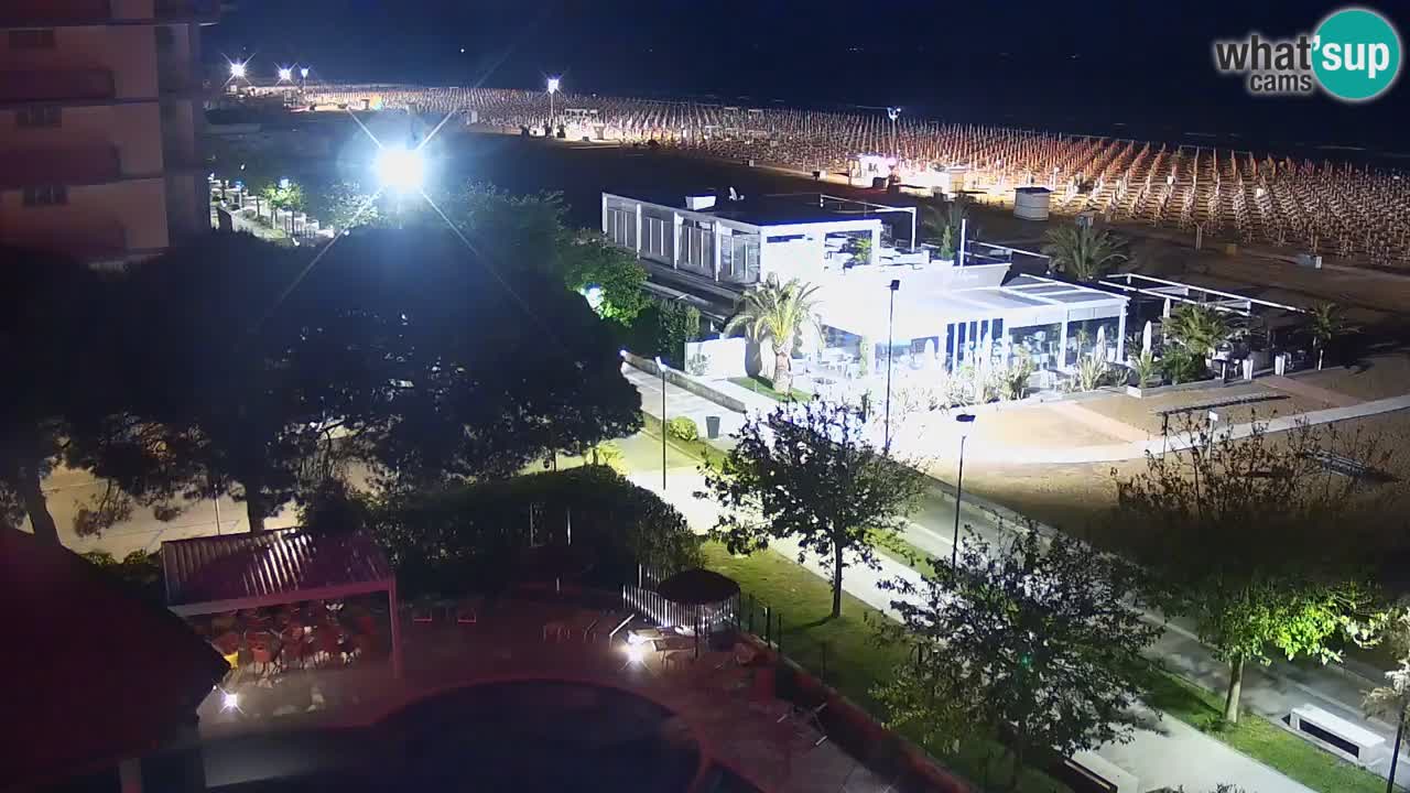 Webcam en direct plage de Bibione – vue depuis Ashanti ApartHotel