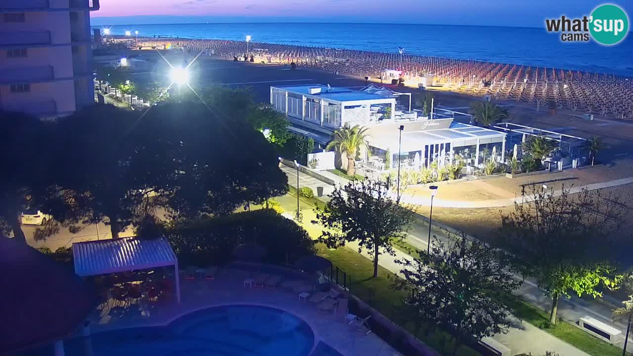 Webcam en direct plage de Bibione – vue depuis Ashanti ApartHotel