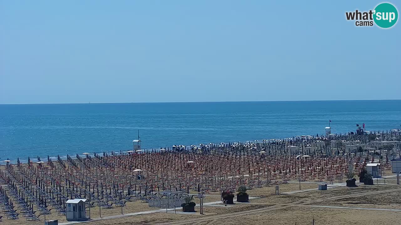 Spletna kamera Bibione plaža – pogled iz Ashanti ApartHotela
