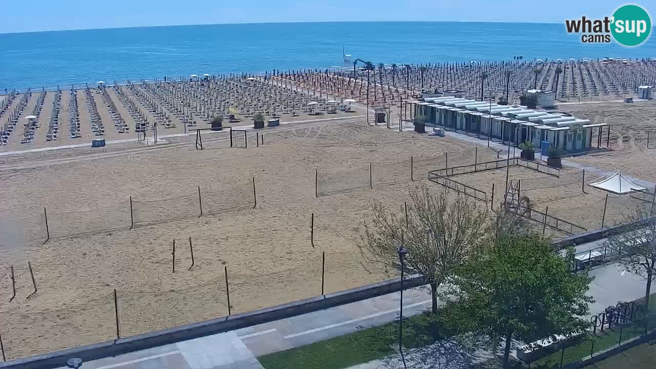Spletna kamera Bibione plaža – pogled iz Ashanti ApartHotela