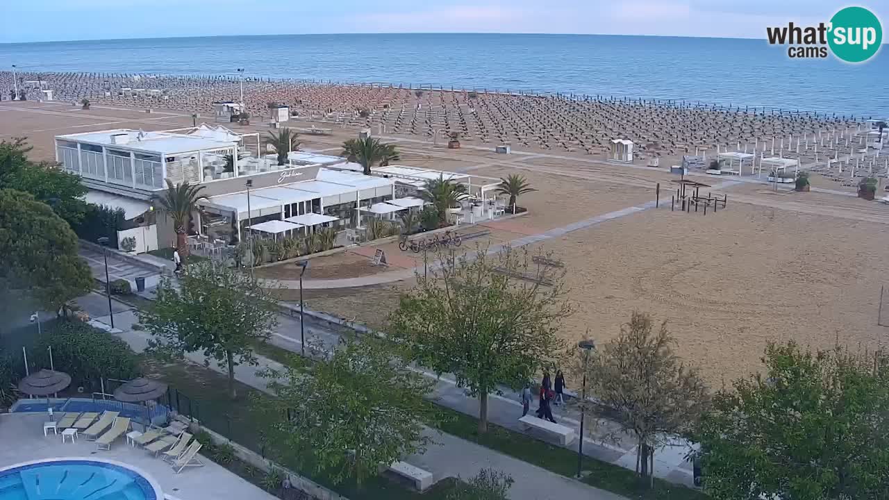 Webcam en direct plage de Bibione – vue depuis Ashanti ApartHotel
