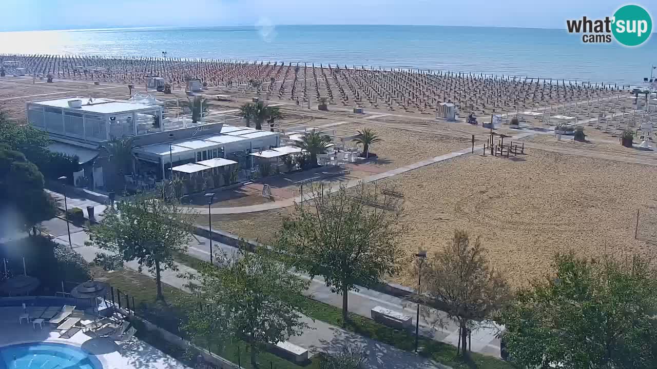 Webcam en direct plage de Bibione – vue depuis Ashanti ApartHotel