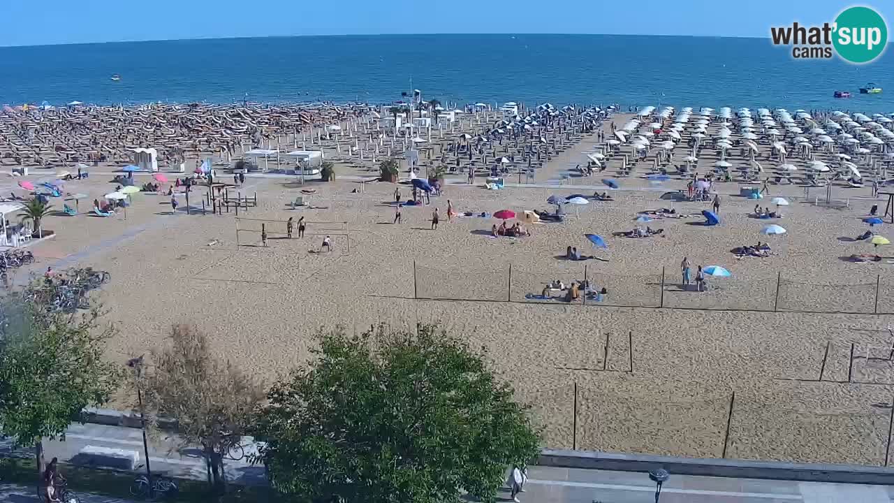 Spletna kamera Bibione plaža – pogled iz Ashanti ApartHotela