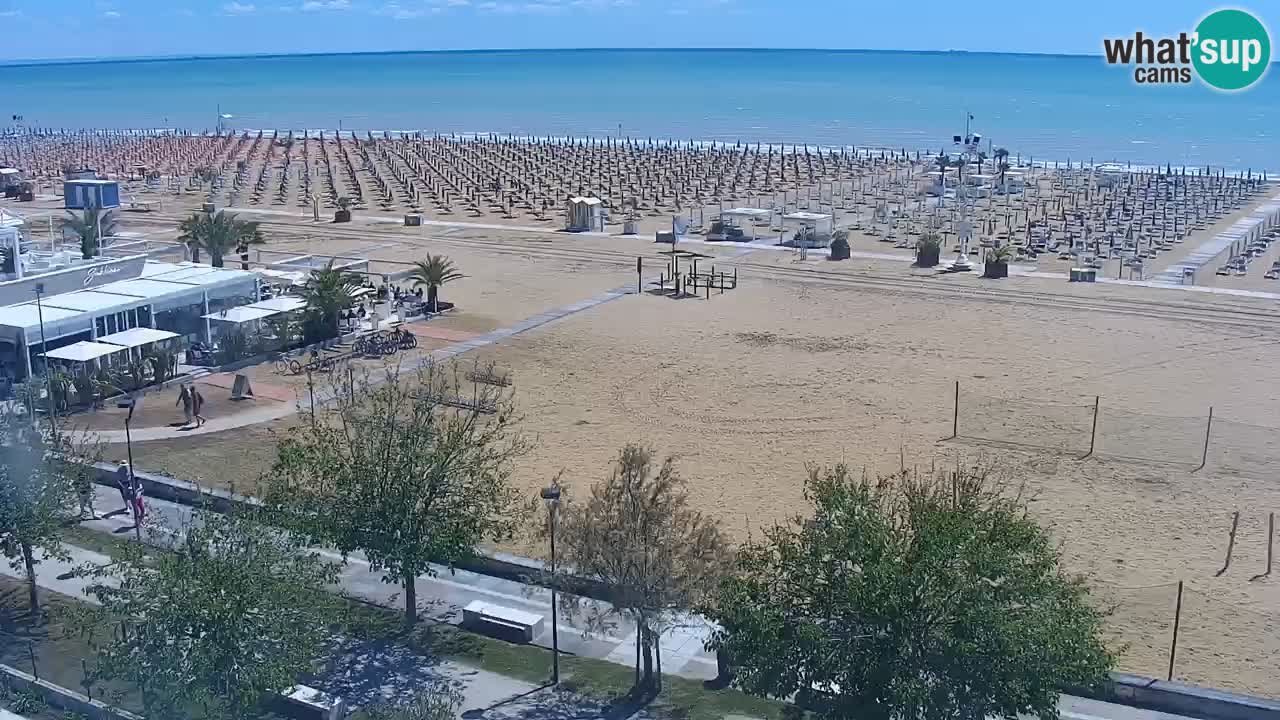 Spletna kamera Bibione plaža – pogled iz Ashanti ApartHotela