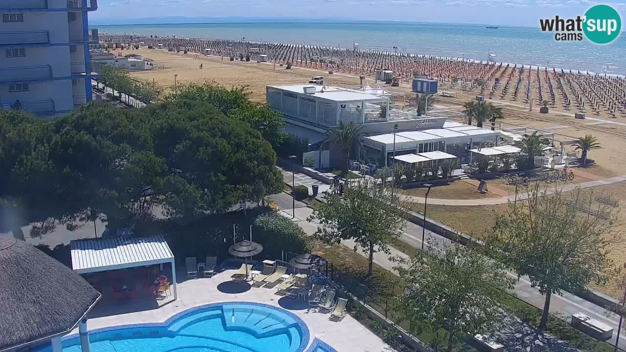 Web kamera Bibione plaža – pogled sa Ashanti ApartHotela