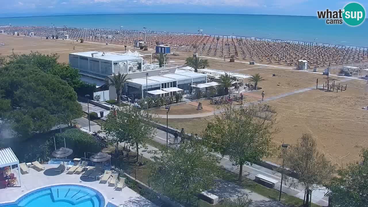 Web kamera Bibione plaža – pogled sa Ashanti ApartHotela