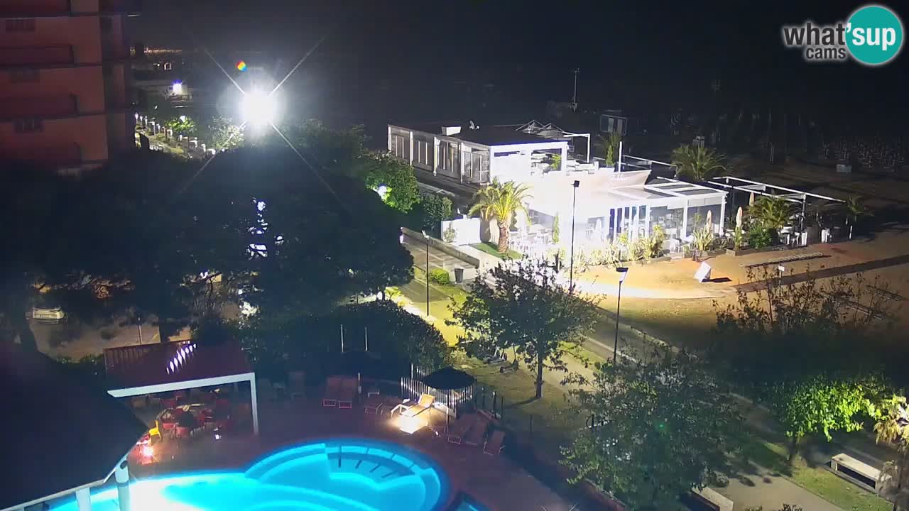 Webcam en direct plage de Bibione – vue depuis Ashanti ApartHotel