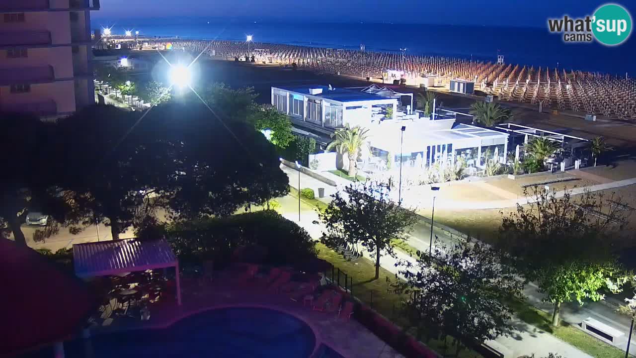 Webcam en direct plage de Bibione – vue depuis Ashanti ApartHotel