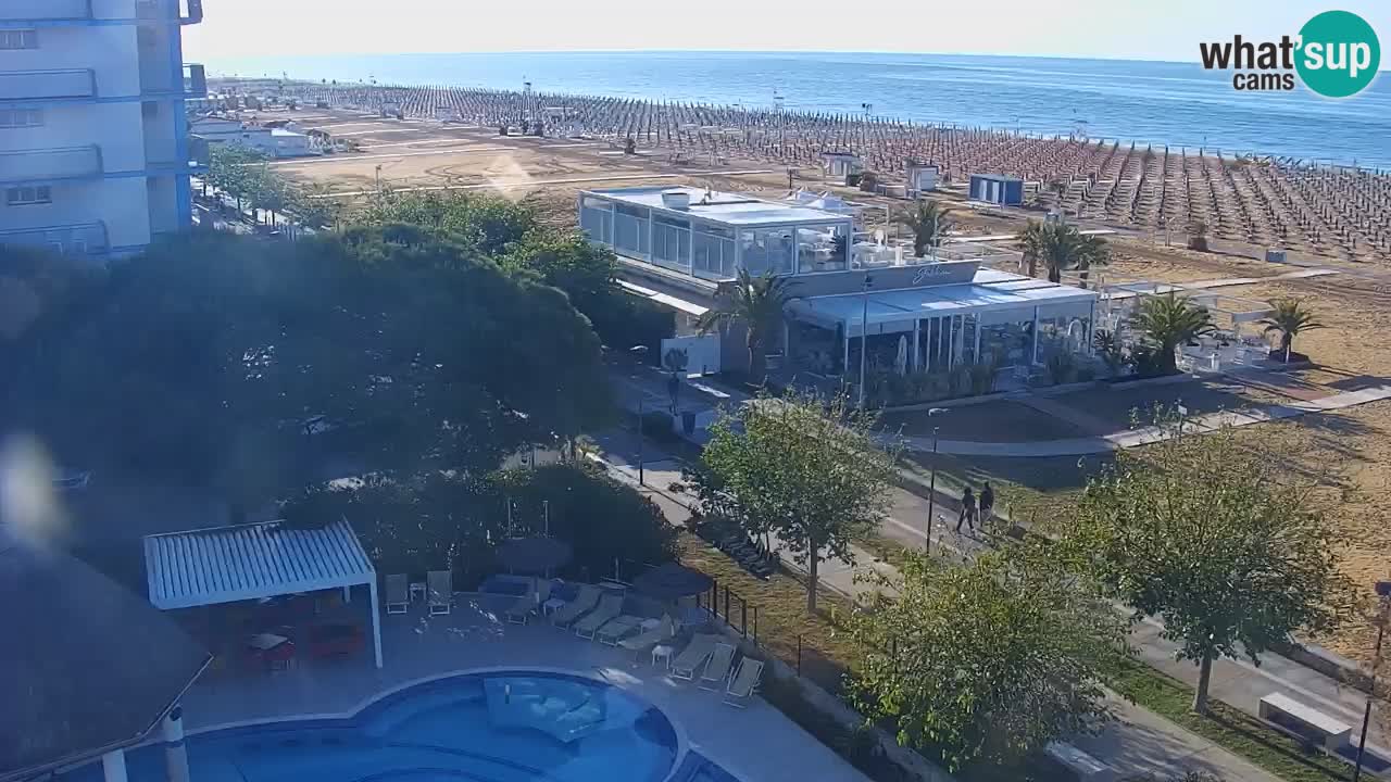 Webcam en vivo playa Bibione – vista desde Ashanti ApartHotel