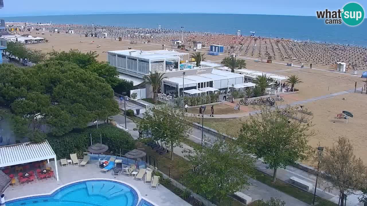 Webcam en direct plage de Bibione – vue depuis Ashanti ApartHotel