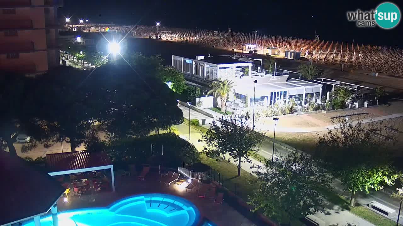 Webcam en direct plage de Bibione – vue depuis Ashanti ApartHotel