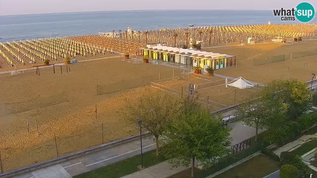 Webcam en direct plage de Bibione – vue depuis Ashanti ApartHotel