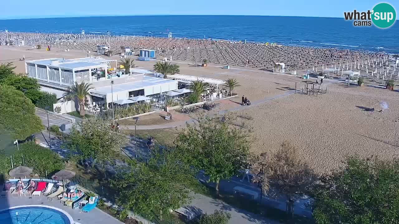 Webcam en vivo playa Bibione – vista desde Ashanti ApartHotel