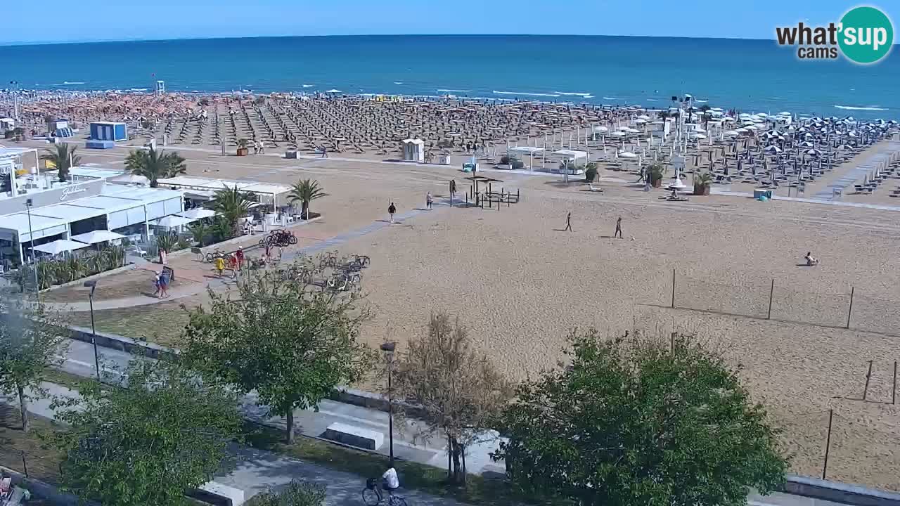 Webcam en direct plage de Bibione – vue depuis Ashanti ApartHotel